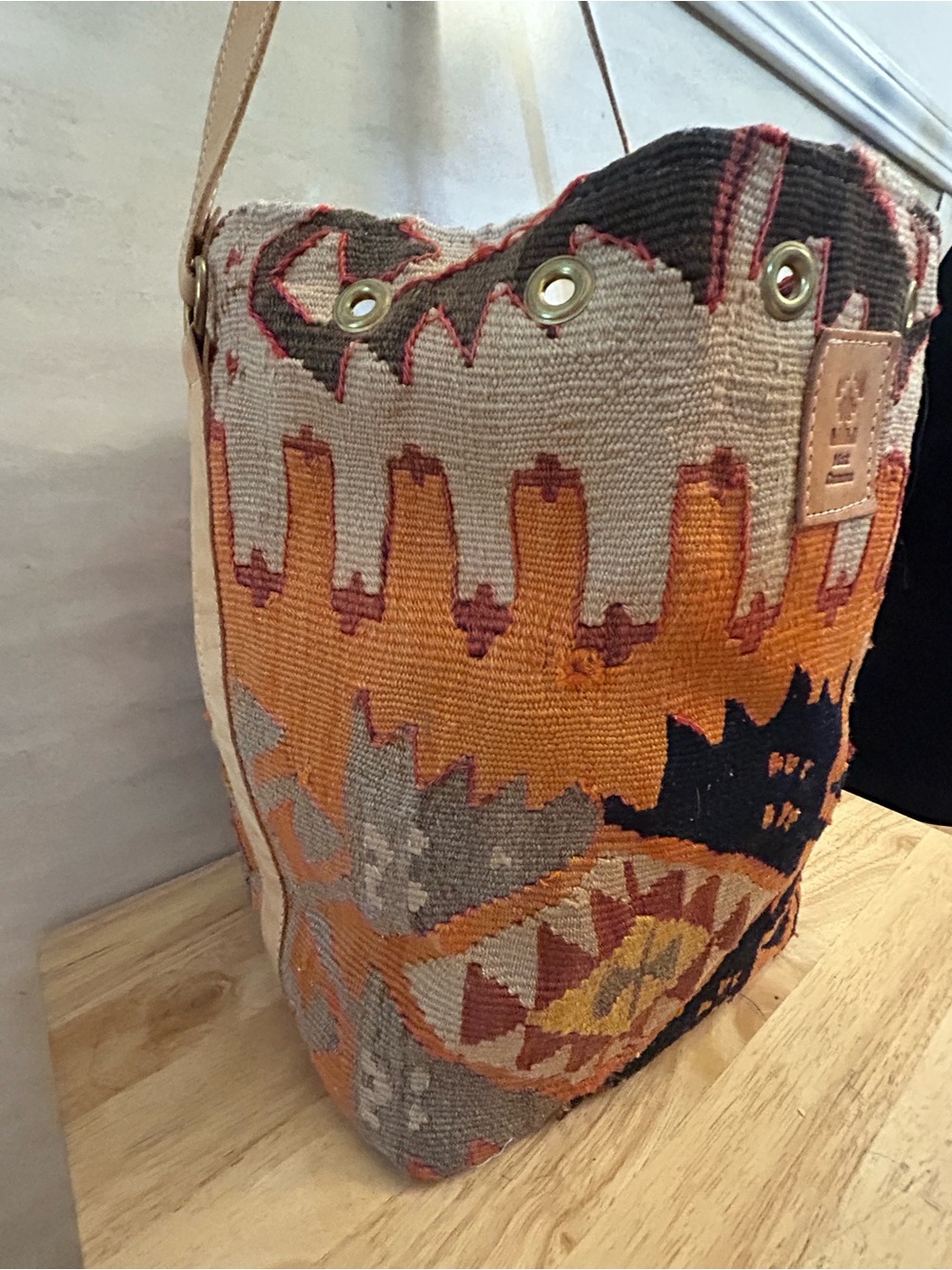 Vintage Matt Camron Turkish Kilim Bucket Bag - Picture 6 of 16